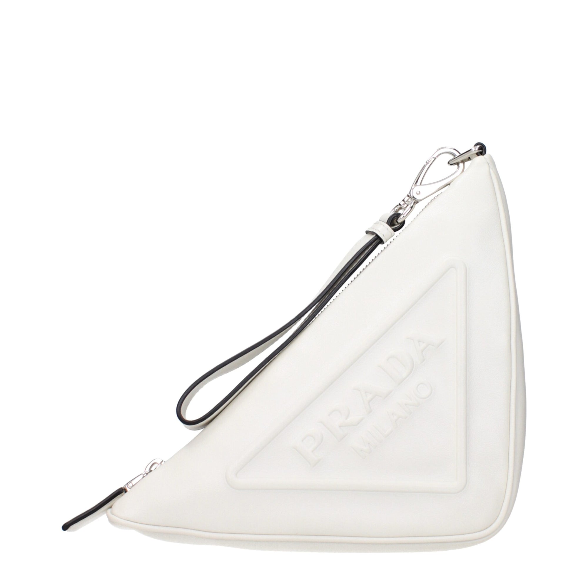 Pochettes Prada en cuir blanc