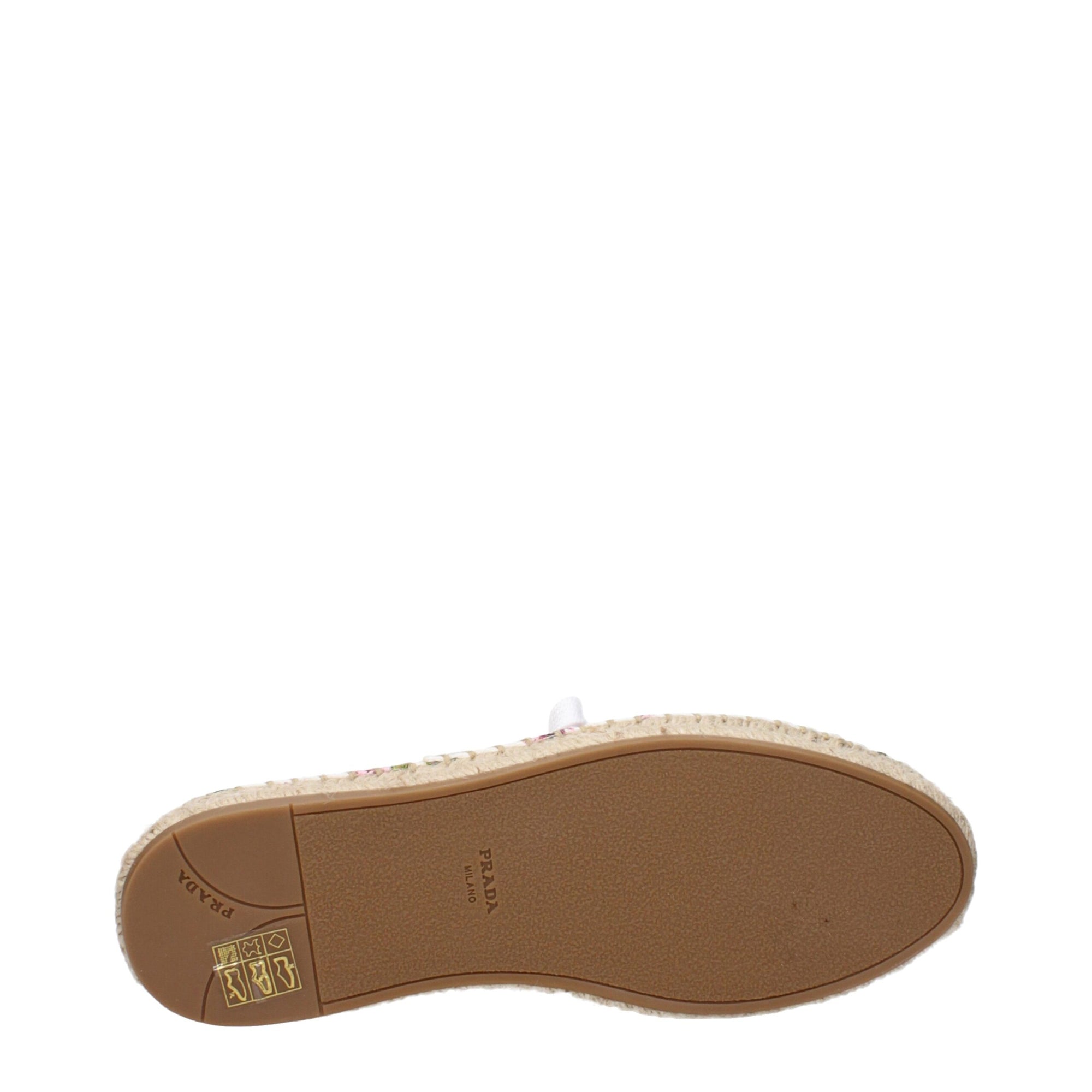 Espadrilles en tissu blanc Prada
