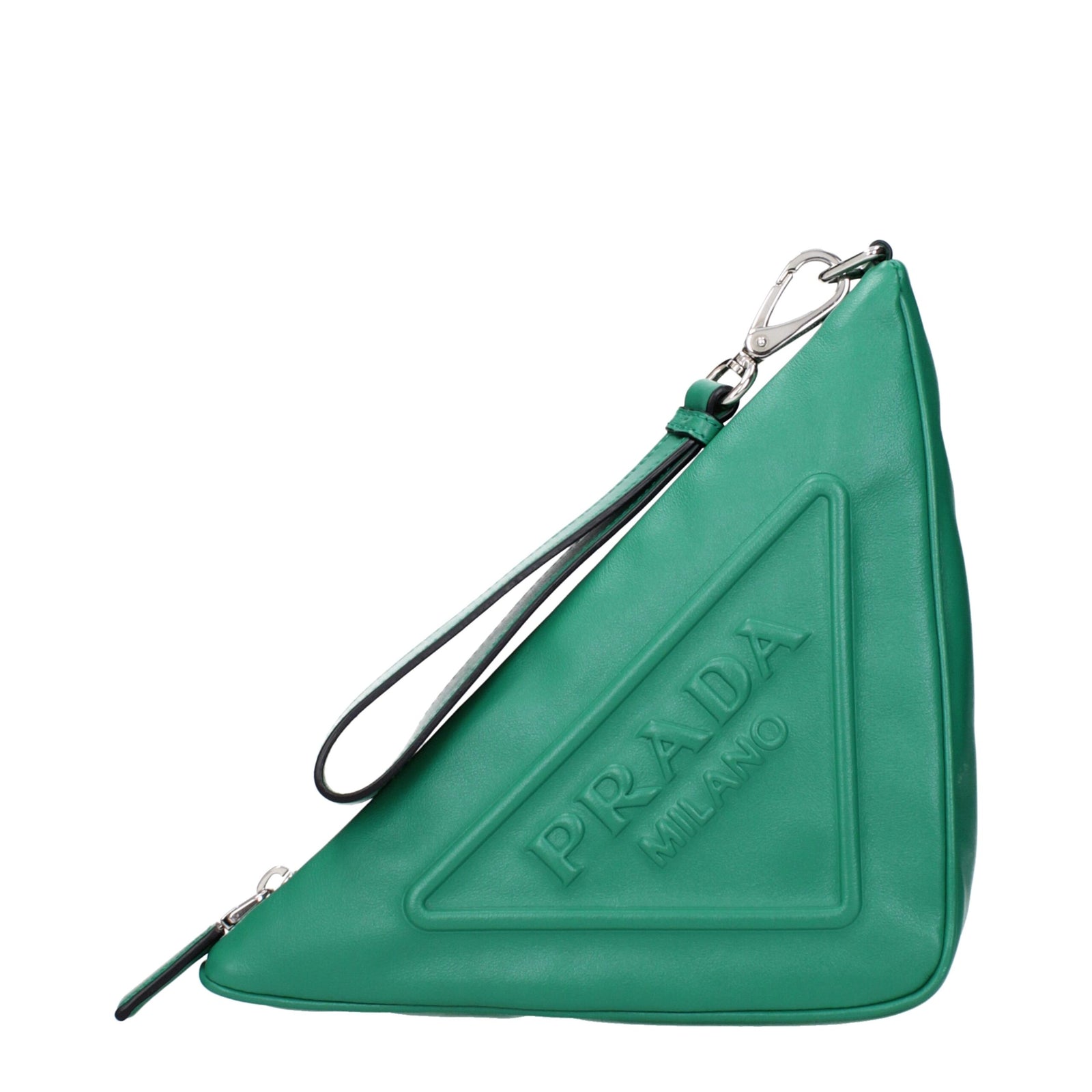Pochettes Prada en cuir vert