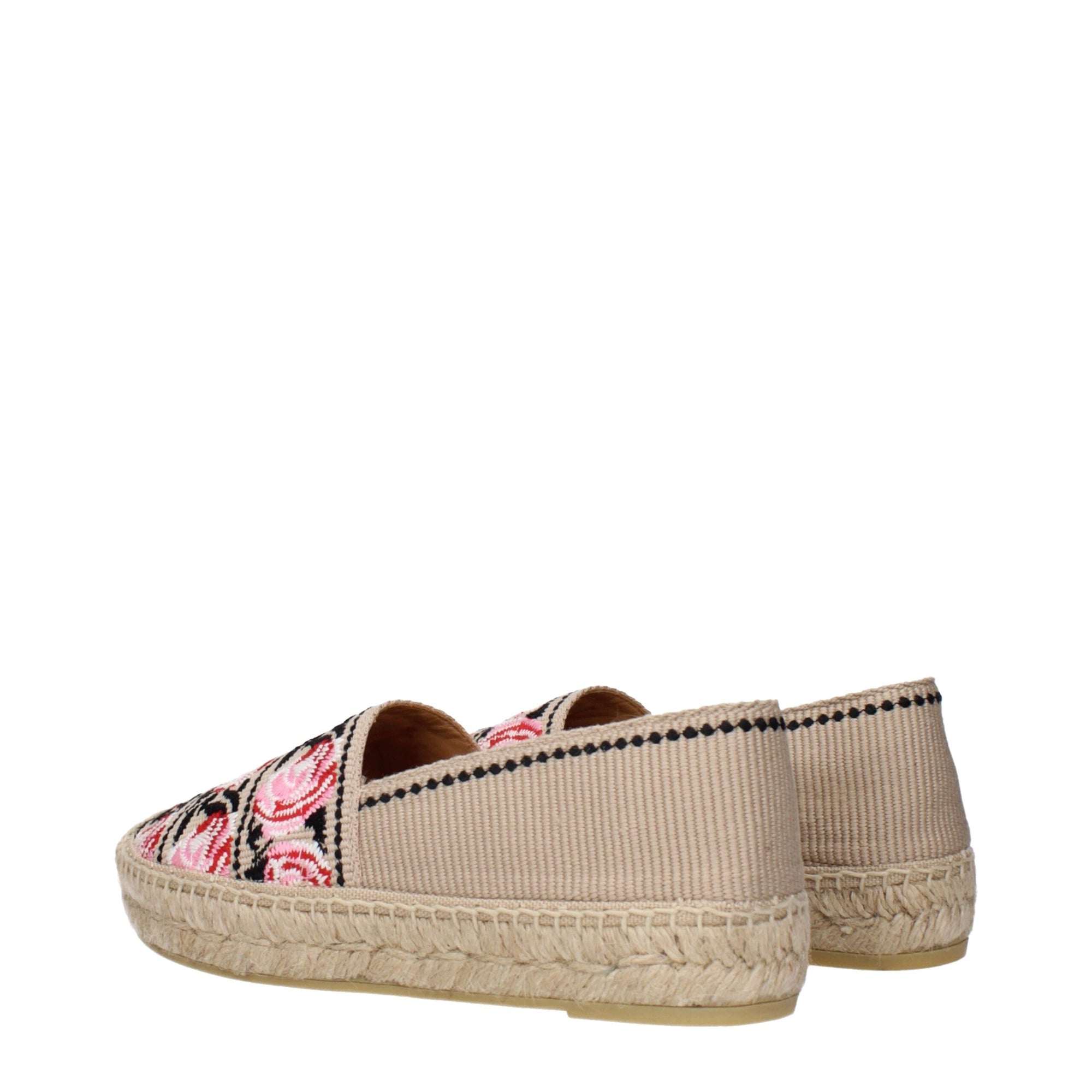 Espadrilles en tissu beige Prada