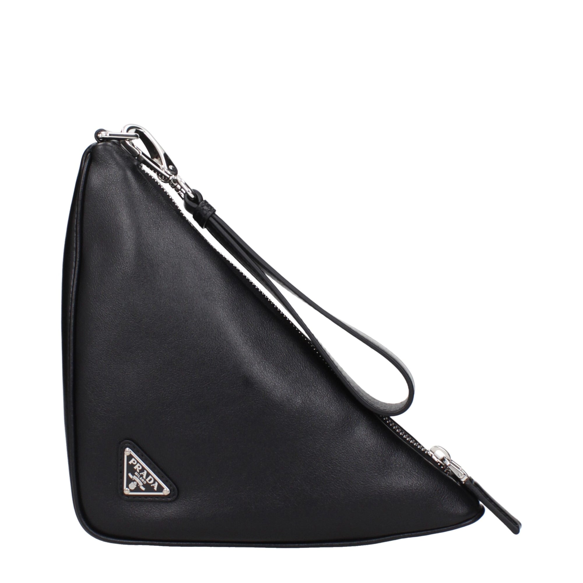Pochettes Prada en cuir noir