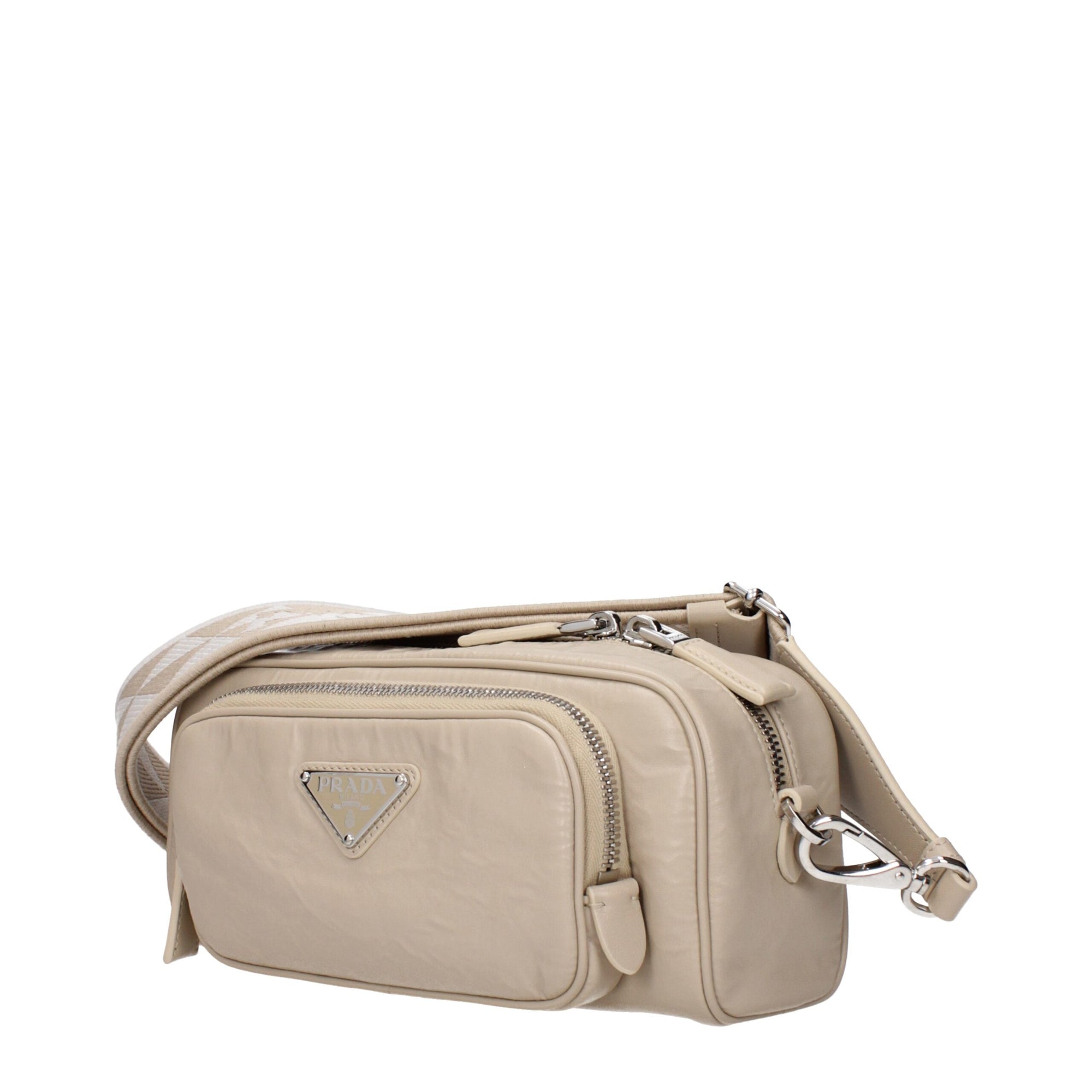 Sacs à bandoulière Prada en cuir beige