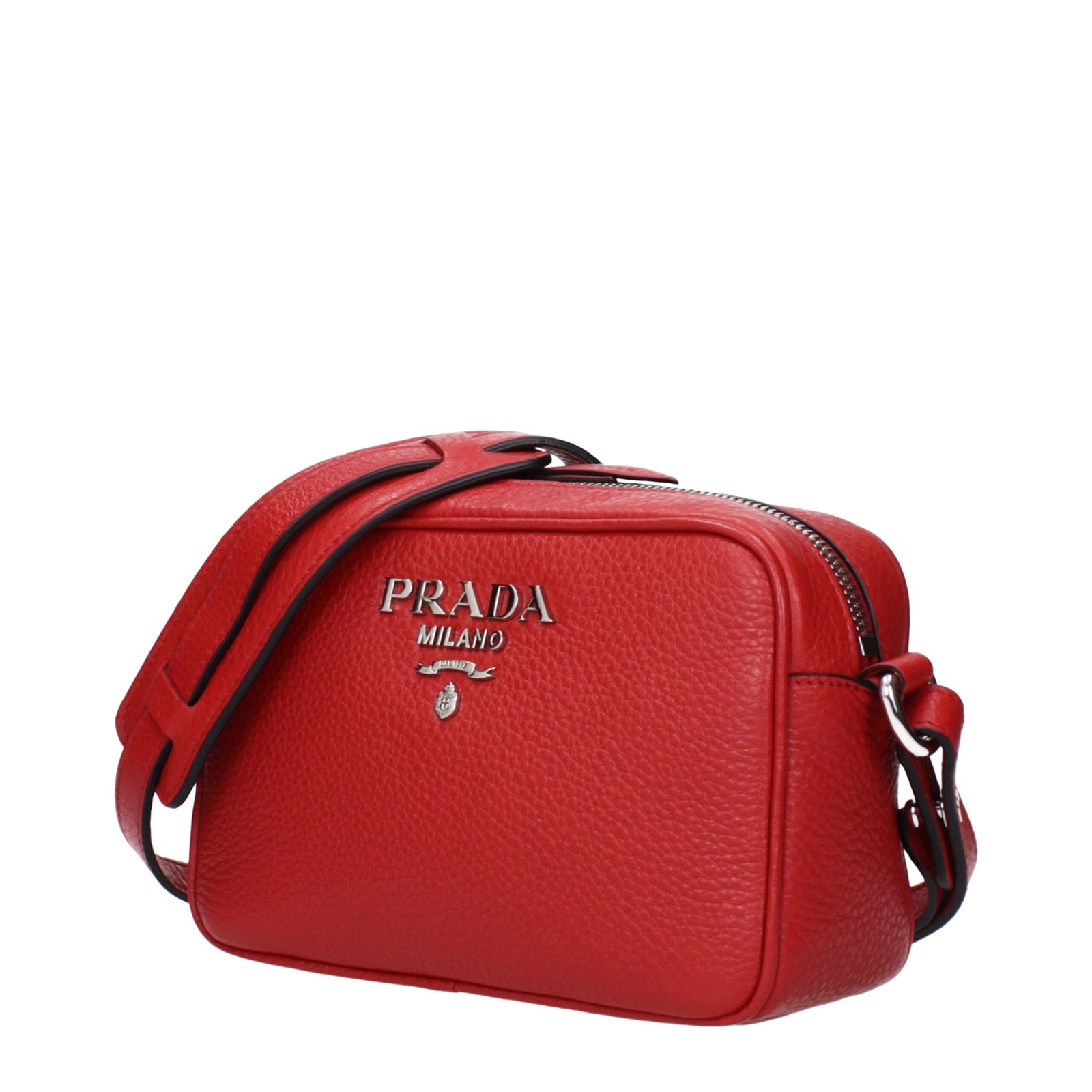 Sacs à bandoulière en cuir rouge Prada