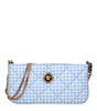 Versace Light Blue Fabric Shoulder Bags