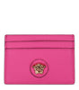 Porte-cartes en cuir rose Versace