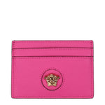 Porte-cartes en cuir rose Versace
