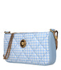 Versace Light Blue Fabric Shoulder Bags