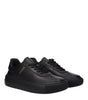 Versace Black Leather Low Tops
