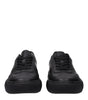 Versace Black Leather Low Tops