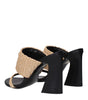 Versace Beige Raffia Platforms