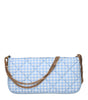 Versace Light Blue Fabric Shoulder Bags