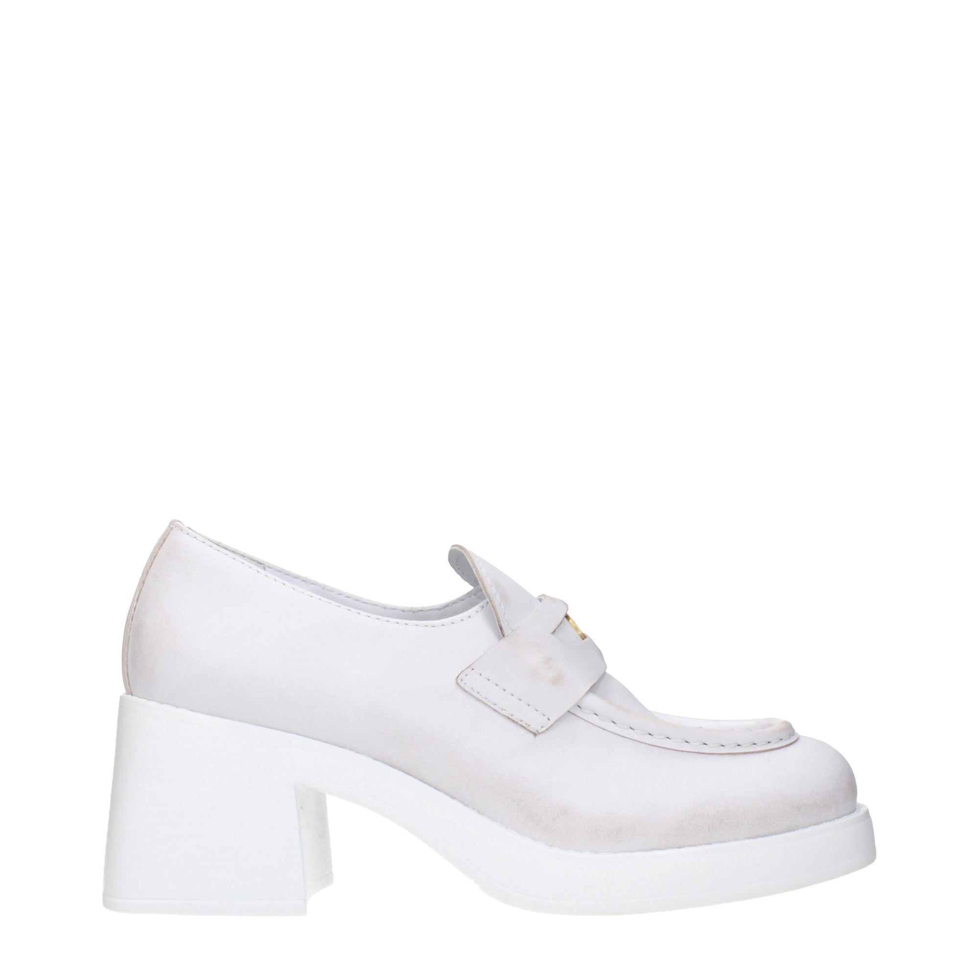 Broche en cuir blanc Miu Miu