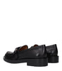 Christian Dior Black Leather Slip-On Loafers
