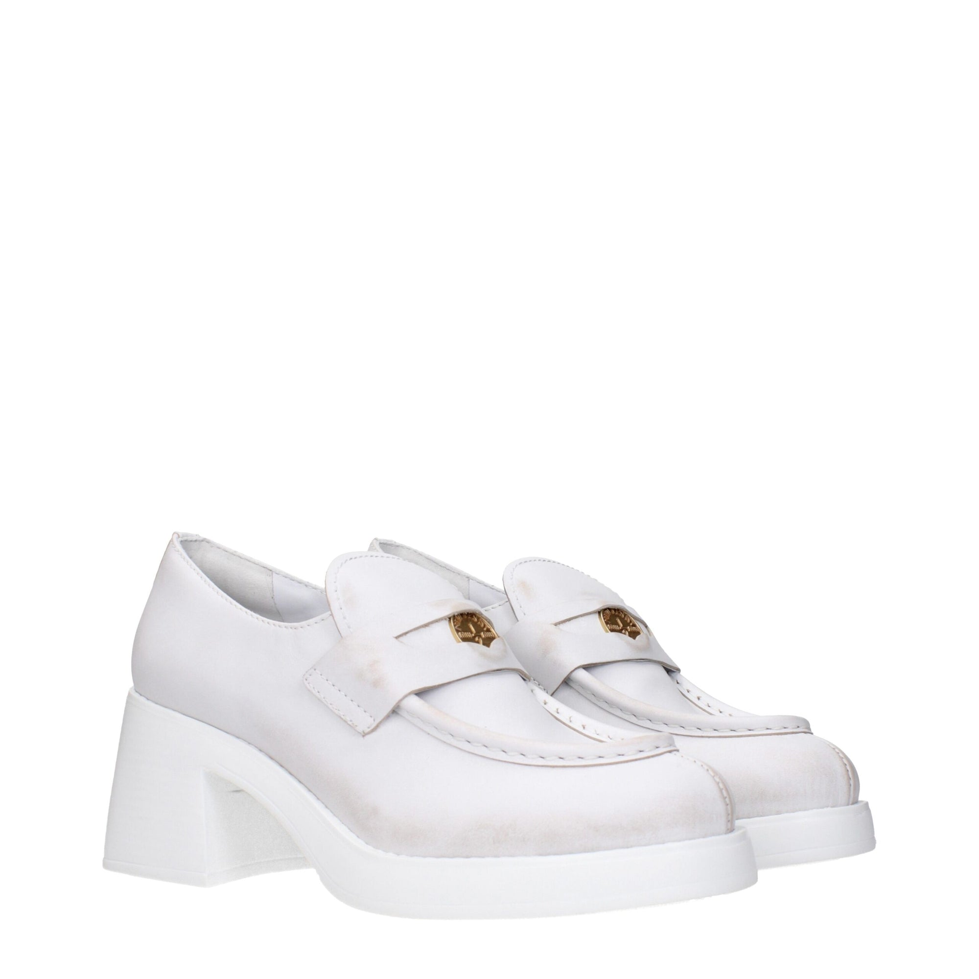 Broche en cuir blanc Miu Miu