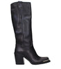 Miu Miu Black Leather High Heel Boots