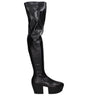 Prada Black Leather Over The Knee