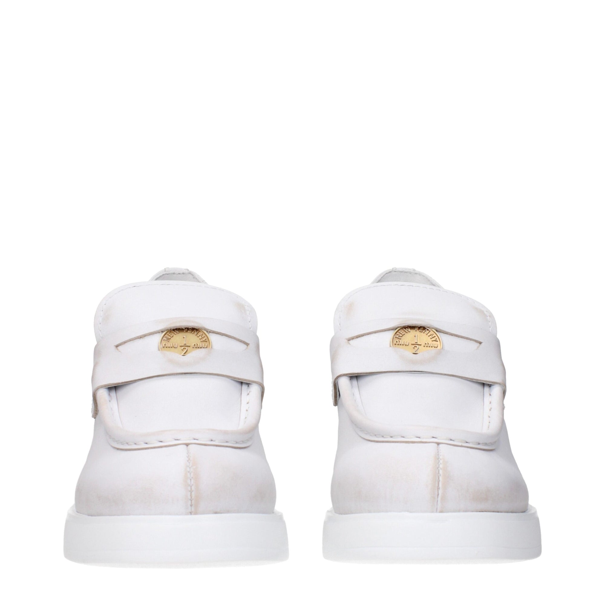 Broche en cuir blanc Miu Miu