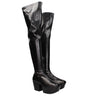 Prada Black Leather Over The Knee