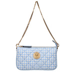 Versace Light Blue Fabric Handbags