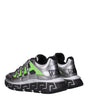 Versace Gray Fabric Athletic Sneakers