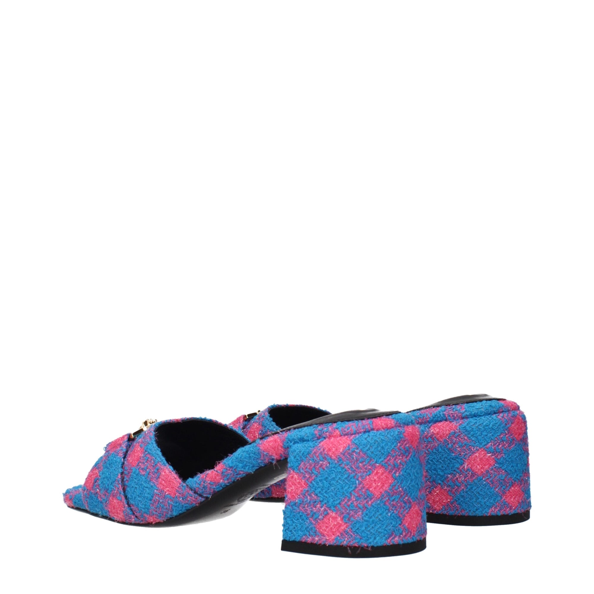 Versace Blue Fabric Platforms