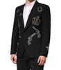 Blazer de costume Dolce &amp; Gabbana à couronne d'abeille noire