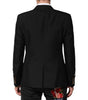 Blazer de costume Dolce &amp; Gabbana à couronne d'abeille noire