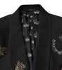 Blazer de costume Dolce &amp; Gabbana à couronne d'abeille noire