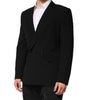 Dolce &amp; Gabbana Black SICILIA Double Breasted Coat Blazer