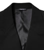 Dolce &amp; Gabbana Black SICILIA Double Breasted Coat Blazer
