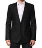 Dolce & Gabbana Black Wool Single Breasted Jacket Blazer