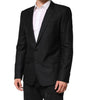 Dolce & Gabbana Black Wool Single Breasted Jacket Blazer