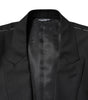 Dolce & Gabbana Black Wool Single Breasted Jacket Blazer