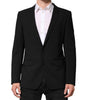 Dolce & Gabbana Black Wool Single Breasted Men Coat Blazer