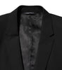 Dolce & Gabbana Black Wool Single Breasted Men Coat Blazer