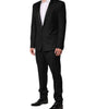 Dolce & Gabbana Black Wool Men Single Breasted 2 Piece Suit