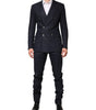 Dolce & Gabbana Dark Blue Double Breasted 2 Piece Suit