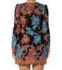 Dolce & Gabbana Multicolor Floral Embroidery Shift Mini Dress