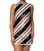 Dolce & Gabbana Multicolor Sequin Embellished Shift Dress