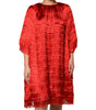 Dolce & Gabbana Red Silk Tiers Fringe Shift Knee Length Dress