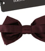 Dolce & Gabbana Élégant nœud papillon en soie marron à pois