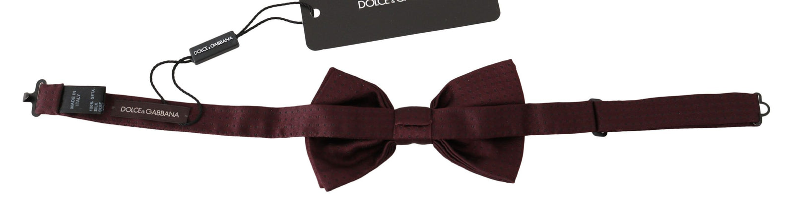 Dolce &amp; Gabbana Élégant nœud papillon en soie marron à pois