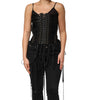 Dolce & Gabbana Black Eyelet Embellished Corset Style Top