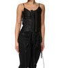 Dolce & Gabbana Black Eyelet Embellished Corset Style Top