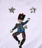 Dolce & Gabbana White Cotton Sequin Embellished Top T-shirt