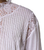 Dolce & Gabbana White Cotton Floral Lace Long Sleeves Top