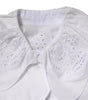 Dolce & Gabbana White Ruffled Lace Embellished Blouse Top
