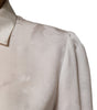 Dolce & Gabbana - Haut chemise à manches longues et col en soie blanche