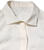 Dolce & Gabbana - Haut chemise à manches longues et col en soie blanche