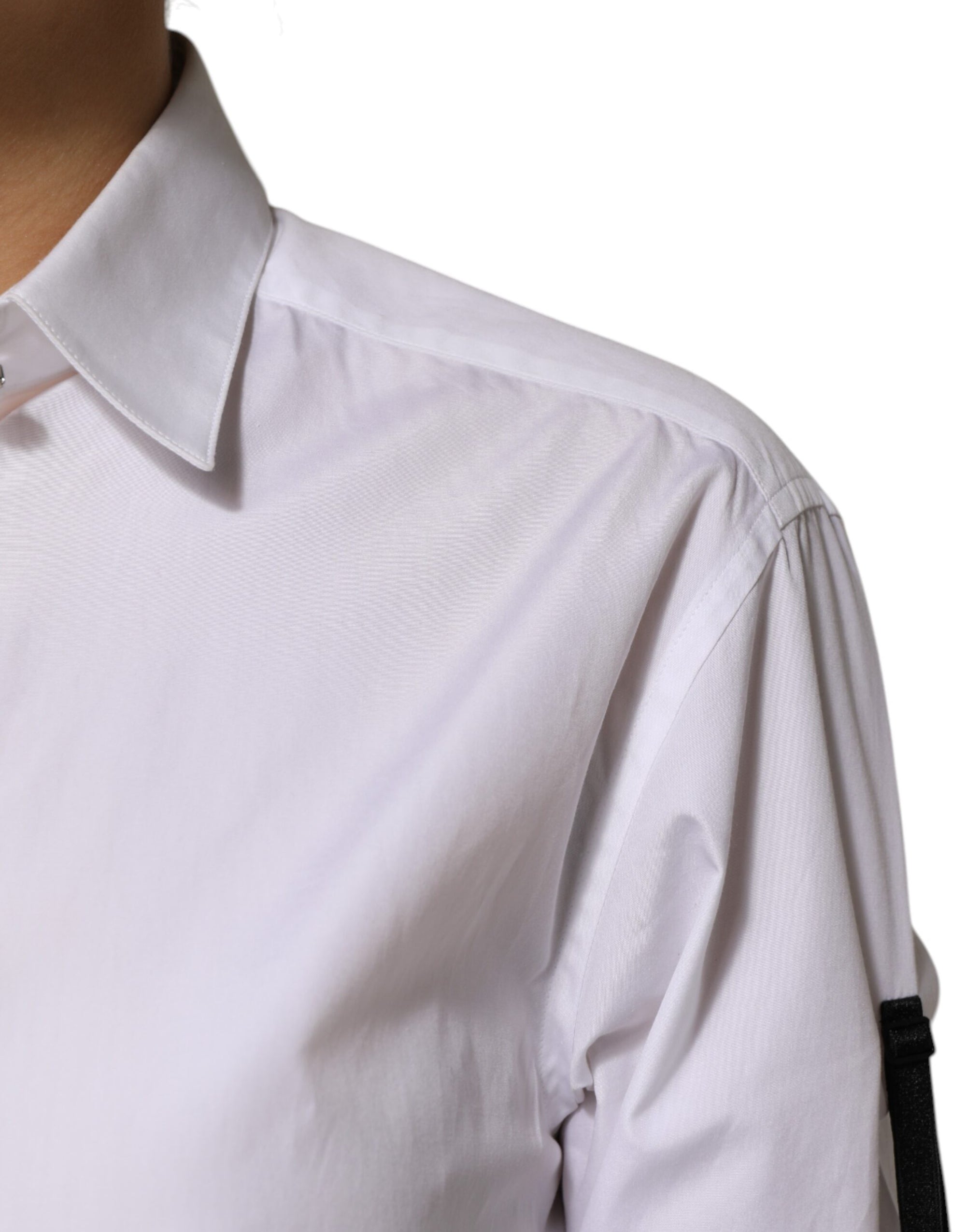 Dolce & Gabbana - Haut à col blanc orné de cristaux